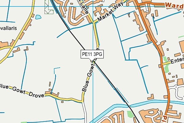 PE11 3PG map - OS VectorMap District (Ordnance Survey)