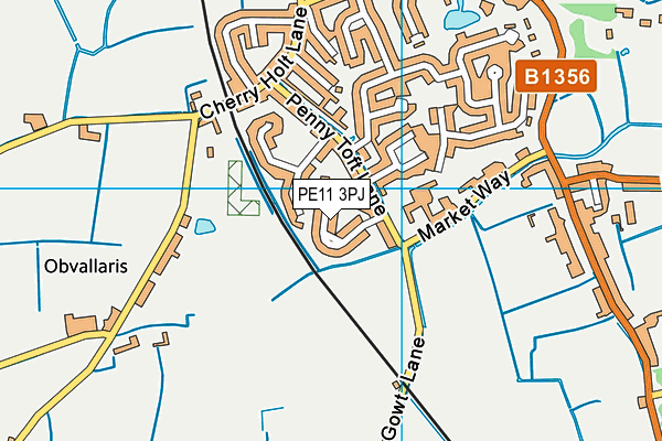 PE11 3PJ map - OS VectorMap District (Ordnance Survey)