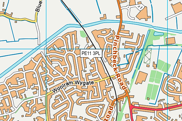 PE11 3PL map - OS VectorMap District (Ordnance Survey)