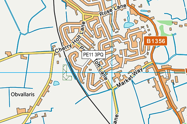 PE11 3PQ map - OS VectorMap District (Ordnance Survey)