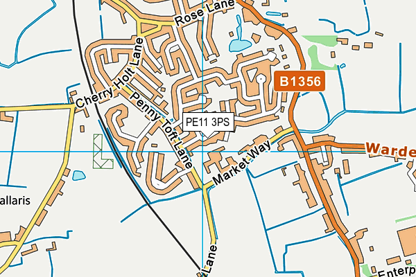 PE11 3PS map - OS VectorMap District (Ordnance Survey)
