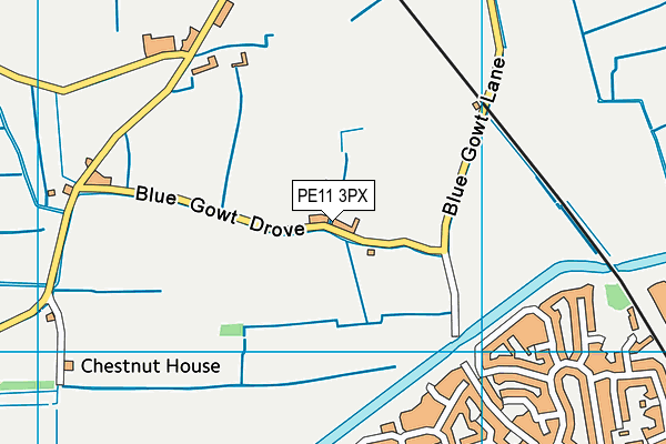 PE11 3PX map - OS VectorMap District (Ordnance Survey)