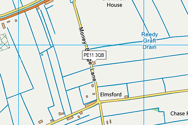 PE11 3QB map - OS VectorMap District (Ordnance Survey)