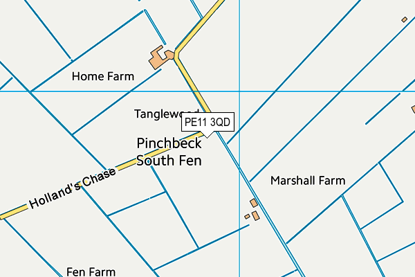 PE11 3QD map - OS VectorMap District (Ordnance Survey)