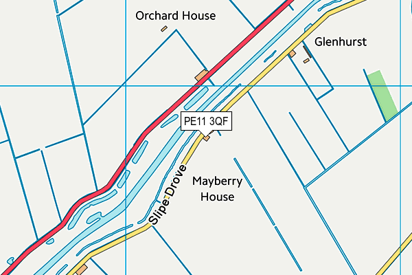 PE11 3QF map - OS VectorMap District (Ordnance Survey)