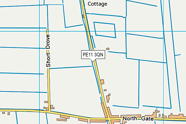 PE11 3QN map - OS VectorMap District (Ordnance Survey)