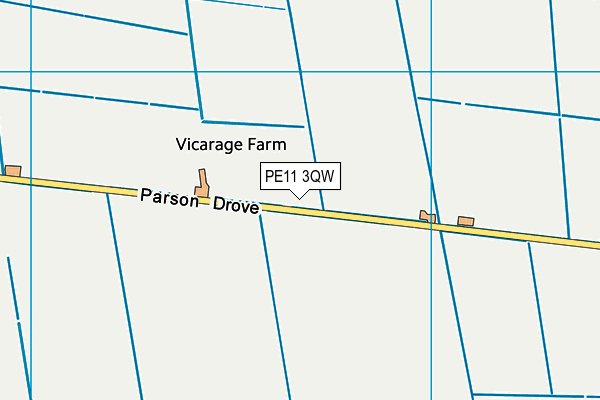 PE11 3QW map - OS VectorMap District (Ordnance Survey)