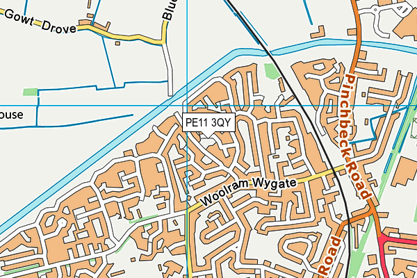 PE11 3QY map - OS VectorMap District (Ordnance Survey)