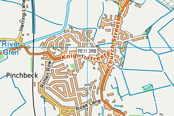 PE11 3RB map - OS VectorMap District (Ordnance Survey)