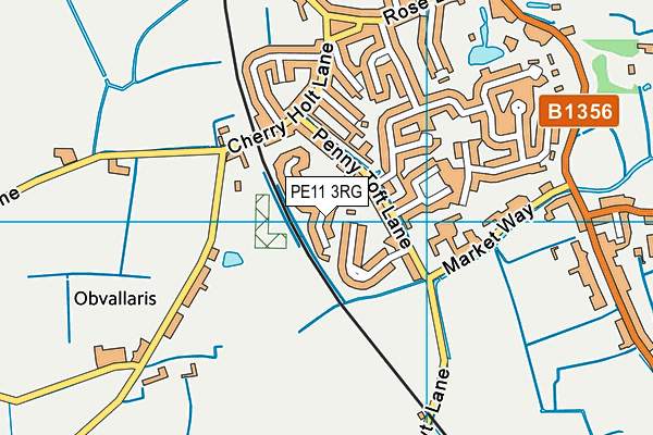 PE11 3RG map - OS VectorMap District (Ordnance Survey)