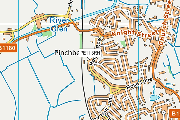 PE11 3RH map - OS VectorMap District (Ordnance Survey)