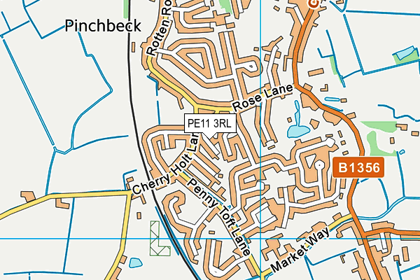 PE11 3RL map - OS VectorMap District (Ordnance Survey)