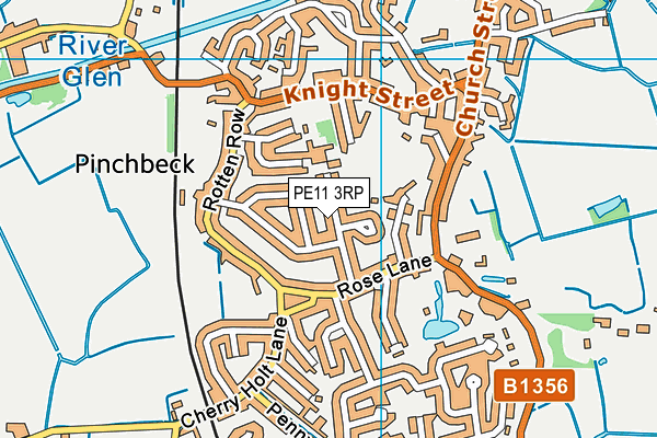 The Pinchbeck East Church of England Primary Academy map (PE11 3RP) - OS VectorMap District (Ordnance Survey)