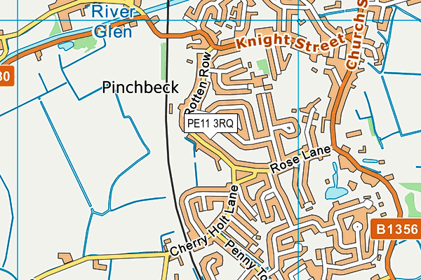 PE11 3RQ map - OS VectorMap District (Ordnance Survey)