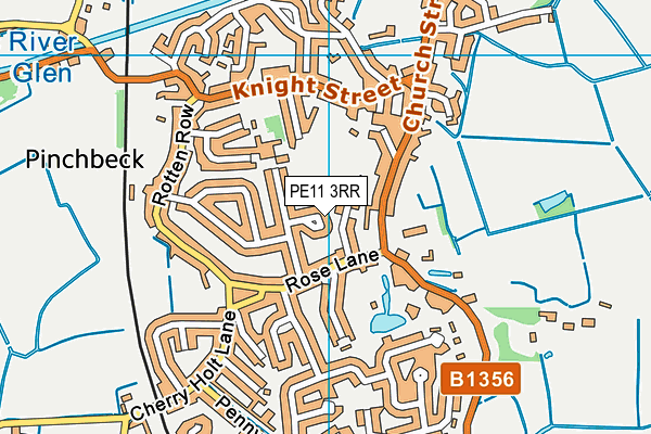 PE11 3RR map - OS VectorMap District (Ordnance Survey)
