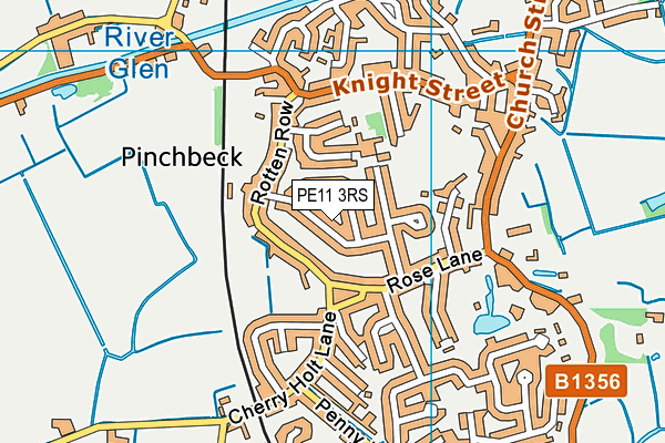 PE11 3RS map - OS VectorMap District (Ordnance Survey)