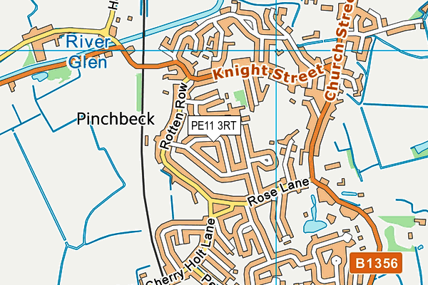 PE11 3RT map - OS VectorMap District (Ordnance Survey)