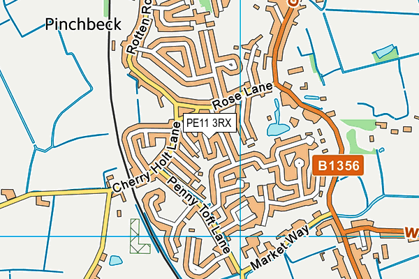 PE11 3RX map - OS VectorMap District (Ordnance Survey)