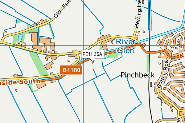 PE11 3SA map - OS VectorMap District (Ordnance Survey)