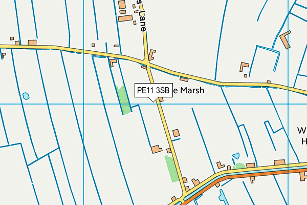 PE11 3SB map - OS VectorMap District (Ordnance Survey)