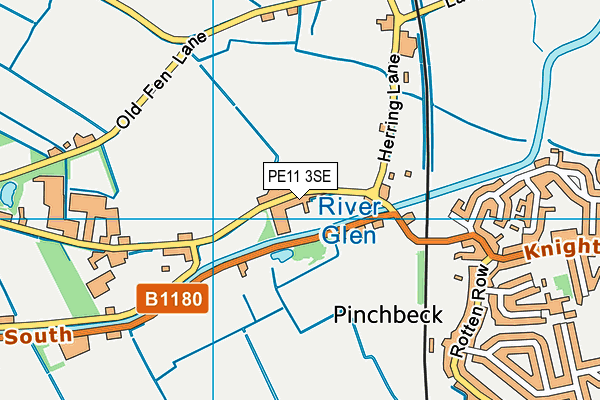 PE11 3SE map - OS VectorMap District (Ordnance Survey)