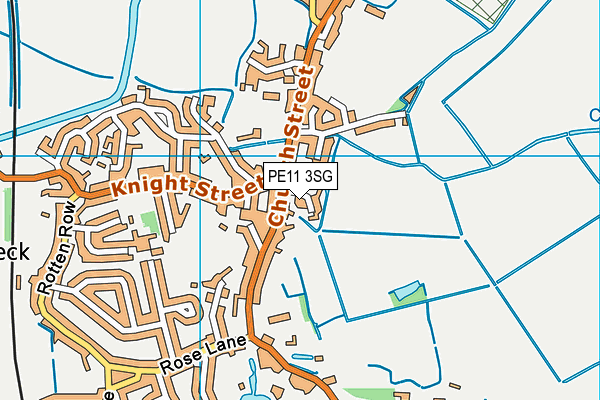 PE11 3SG map - OS VectorMap District (Ordnance Survey)