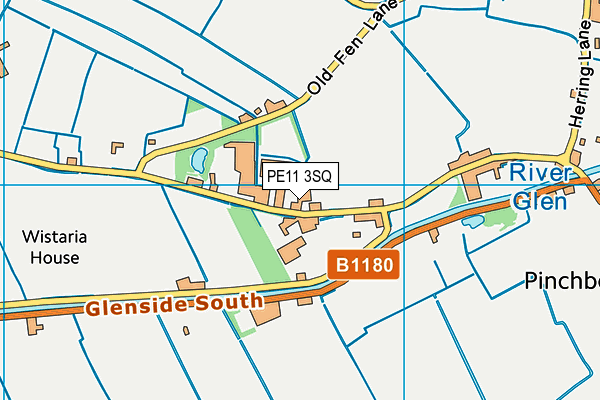 PE11 3SQ map - OS VectorMap District (Ordnance Survey)