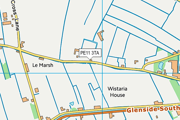 PE11 3TA map - OS VectorMap District (Ordnance Survey)
