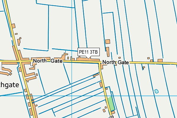 PE11 3TB map - OS VectorMap District (Ordnance Survey)
