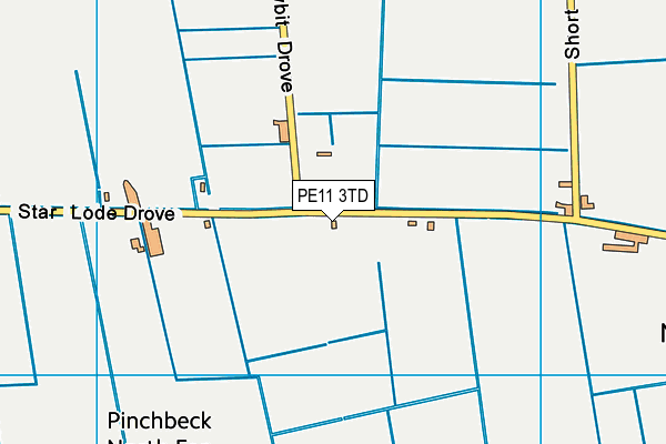 PE11 3TD map - OS VectorMap District (Ordnance Survey)