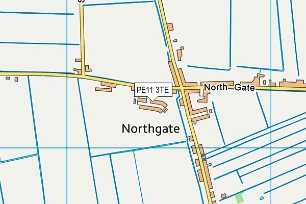 PE11 3TE map - OS VectorMap District (Ordnance Survey)