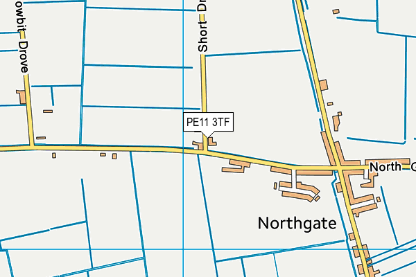 PE11 3TF map - OS VectorMap District (Ordnance Survey)