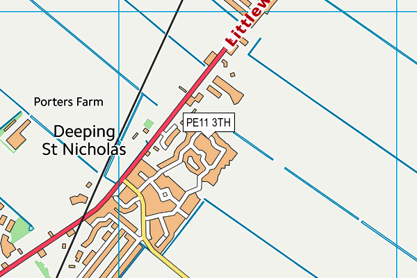 PE11 3TH map - OS VectorMap District (Ordnance Survey)
