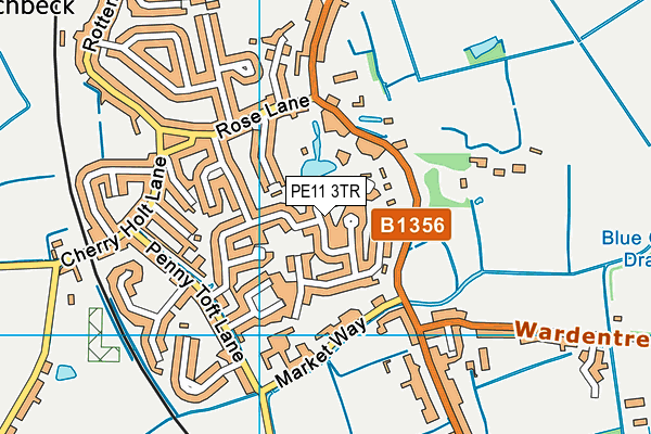 PE11 3TR map - OS VectorMap District (Ordnance Survey)