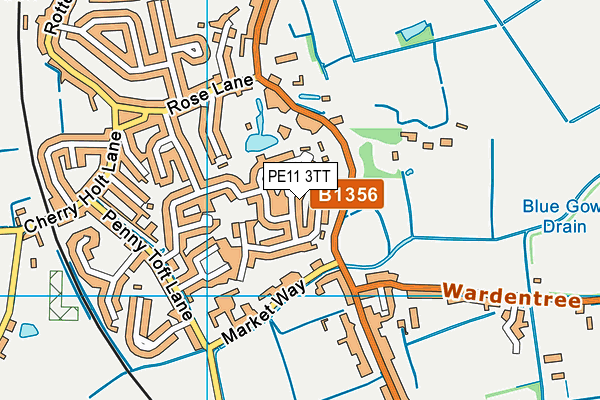PE11 3TT map - OS VectorMap District (Ordnance Survey)