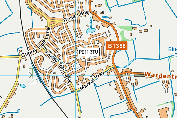 PE11 3TU map - OS VectorMap District (Ordnance Survey)