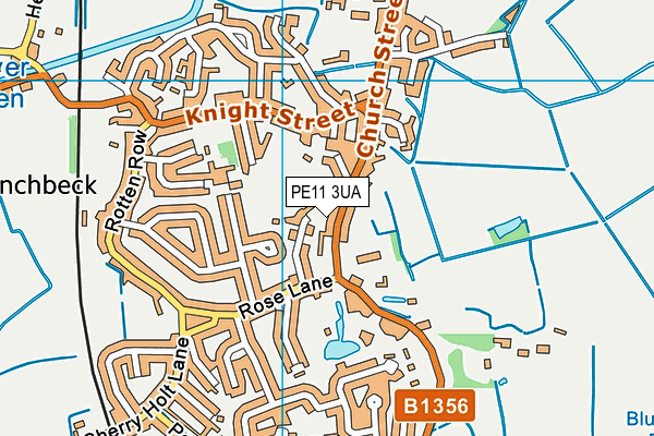 PE11 3UA map - OS VectorMap District (Ordnance Survey)