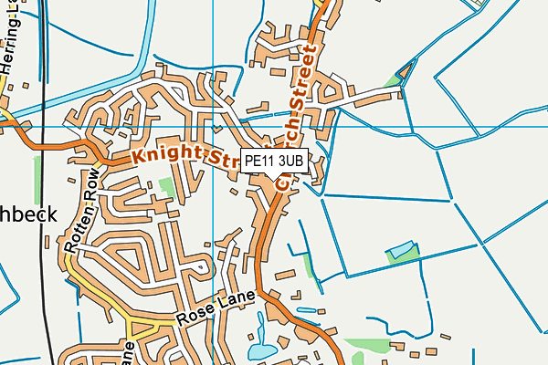 PE11 3UB map - OS VectorMap District (Ordnance Survey)