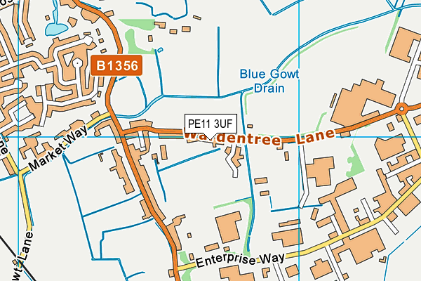 PE11 3UF map - OS VectorMap District (Ordnance Survey)