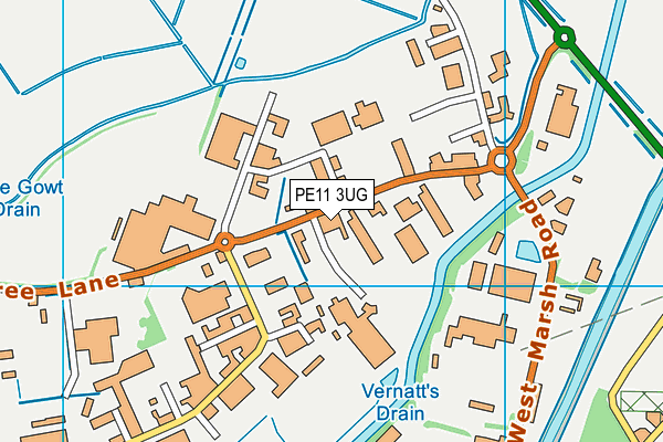 Snap Fitness (Spalding) map (PE11 3UG) - OS VectorMap District (Ordnance Survey)