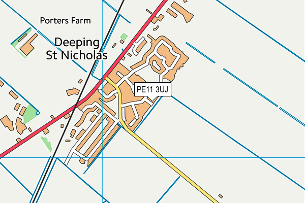 PE11 3UJ map - OS VectorMap District (Ordnance Survey)
