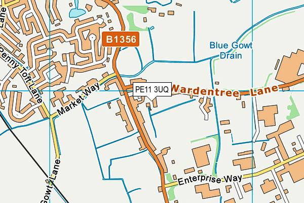 PE11 3UQ map - OS VectorMap District (Ordnance Survey)