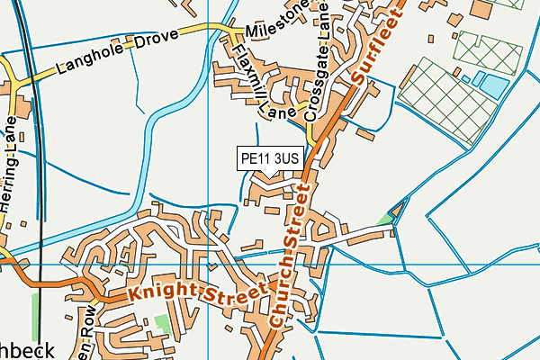 PE11 3US map - OS VectorMap District (Ordnance Survey)