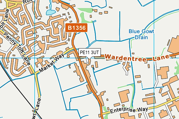 PE11 3UT map - OS VectorMap District (Ordnance Survey)