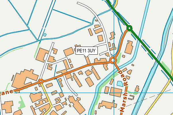 PE11 3UY map - OS VectorMap District (Ordnance Survey)