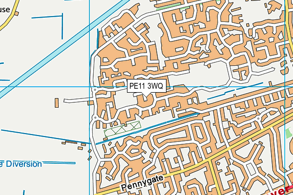 PE11 3WQ map - OS VectorMap District (Ordnance Survey)