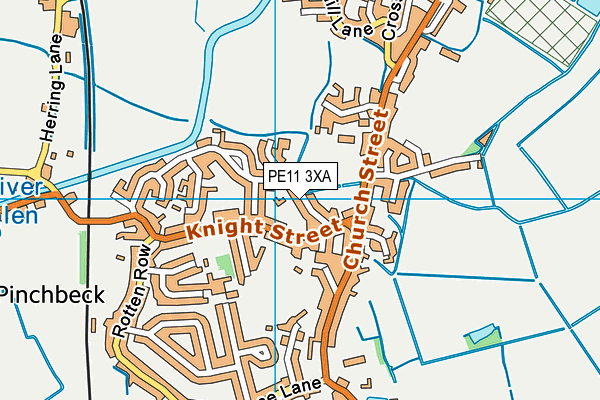 PE11 3XA map - OS VectorMap District (Ordnance Survey)