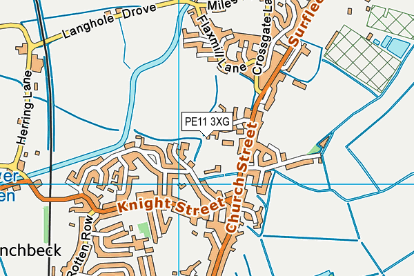 PE11 3XG map - OS VectorMap District (Ordnance Survey)