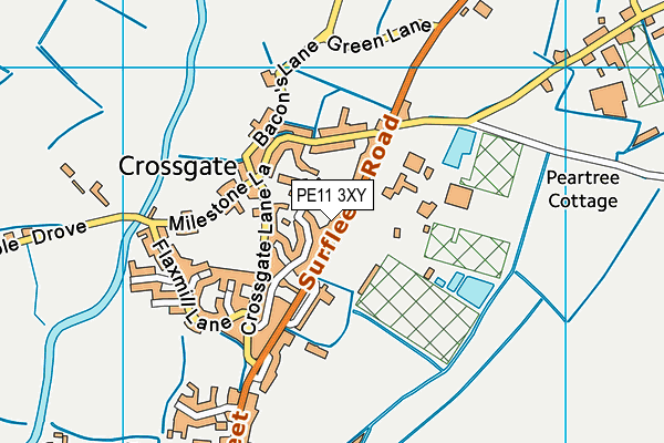 PE11 3XY map - OS VectorMap District (Ordnance Survey)