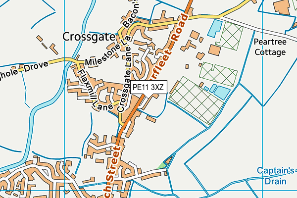 PE11 3XZ map - OS VectorMap District (Ordnance Survey)